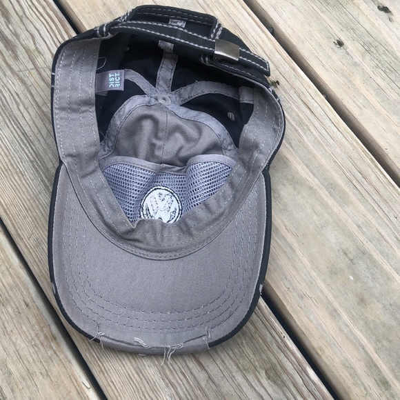 Volkswagen VW Embroidered Logo Hat Thick Stitch Black Gray Adjustable - Picture 2 of 5